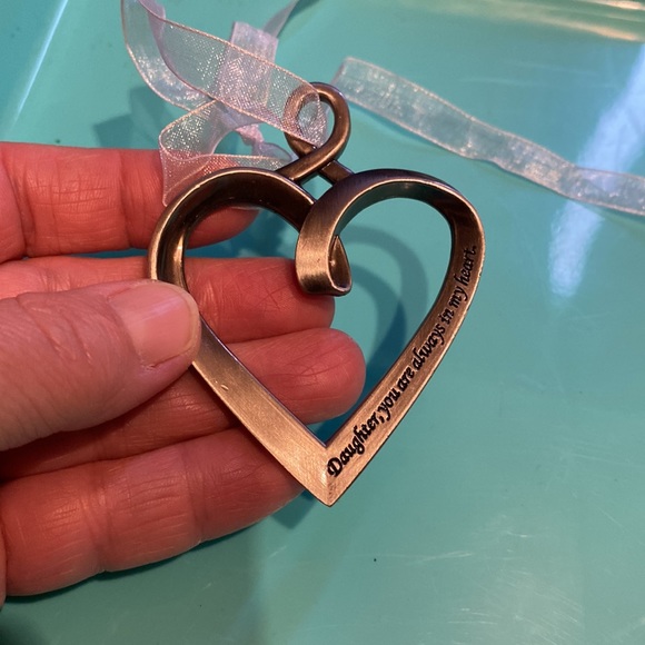 Ornament heart silver color - Picture 3 of 4